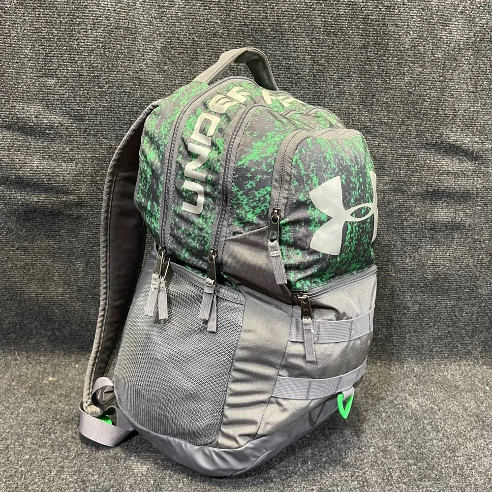 Under Armour 1300296 Gray Green Camo Travel Bag UA Storm Big Logo 5.0 Backpack